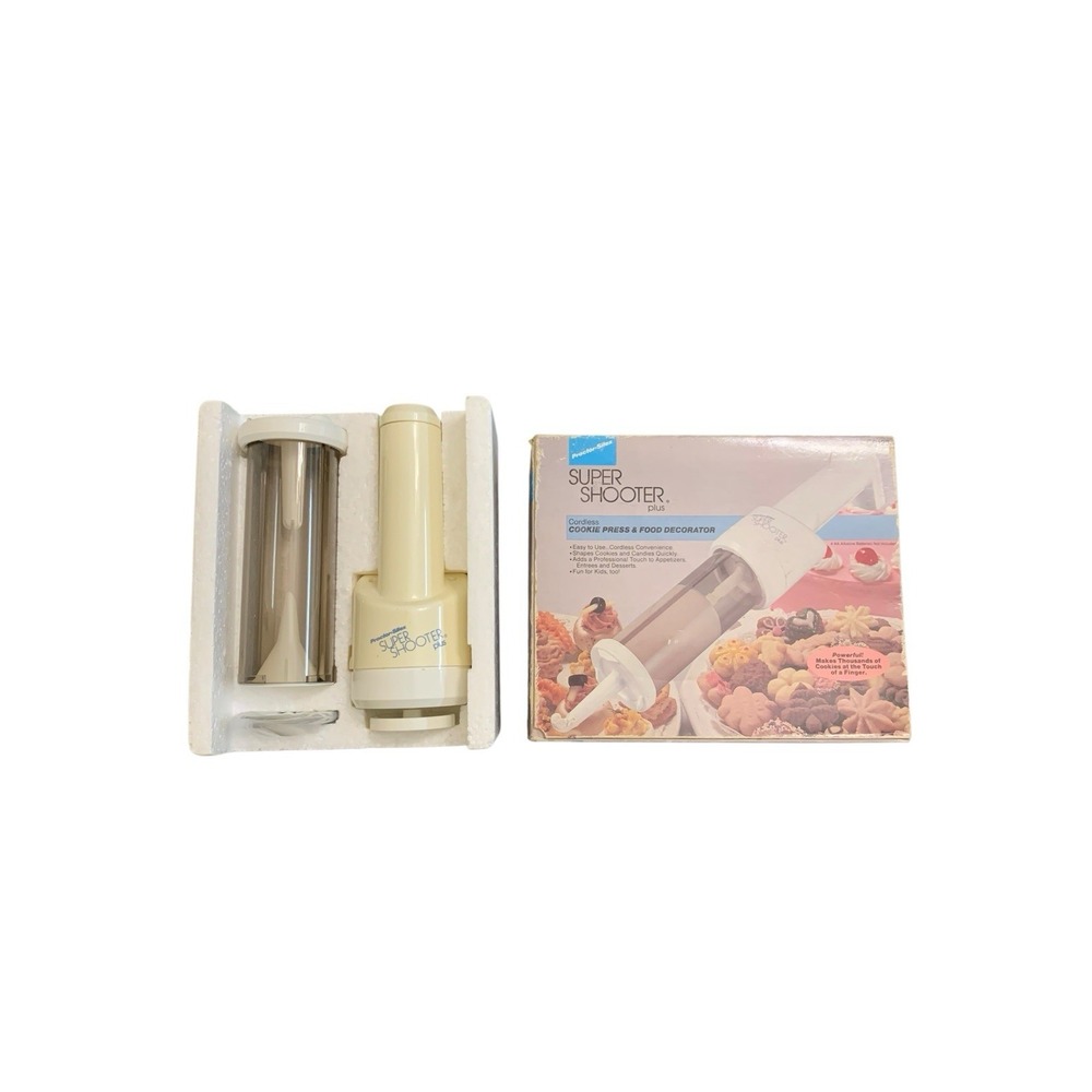 Vintage Proctor Silex Super Shooter Plus Cordless Cookie Press G0123 White